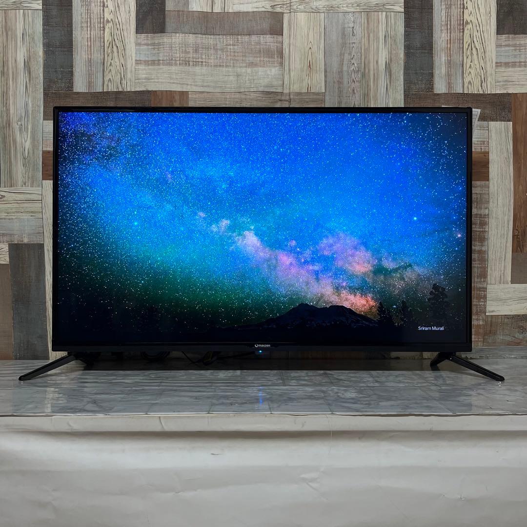 即日受渡❣️全国送料込マクスゼン43型液晶テレビゲームモード搭載。新品リモコン付