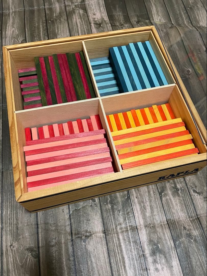 【美品】ＫＡＰＬＡ　カプラ オクトカラー 100ピース 積み木　木製　知育玩具