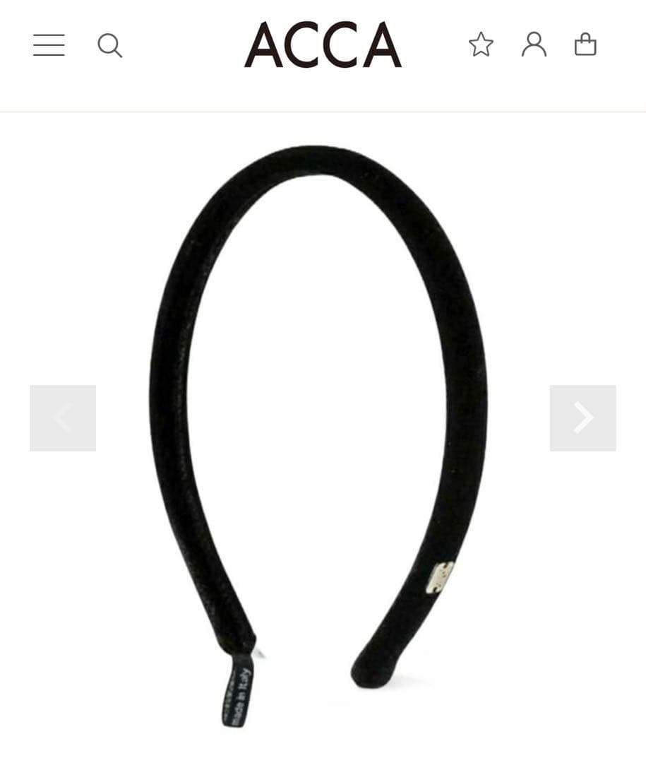 acca ヴェルベットリボン ヘッドバンド カチューシャ ベロア