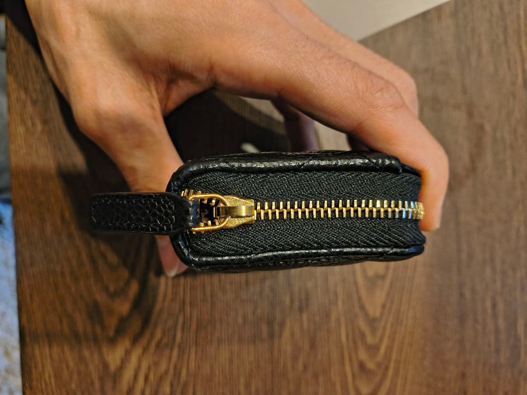 CHANEL シャネル クラシック ジップ パースミニ財布 ブラック