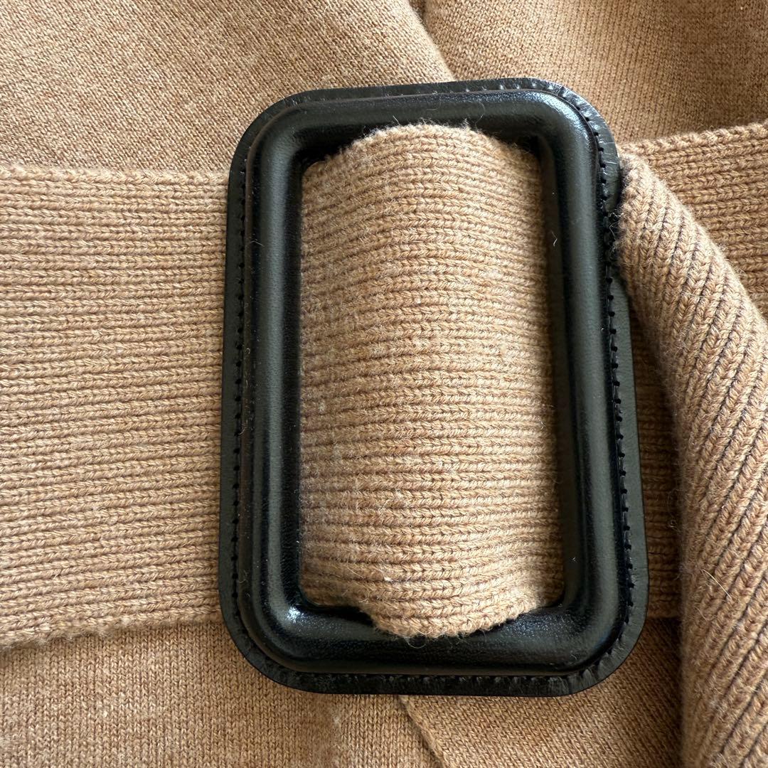 美品　現行　BURBERRY カシミヤ混　ラップコート　ベルト　キャメル