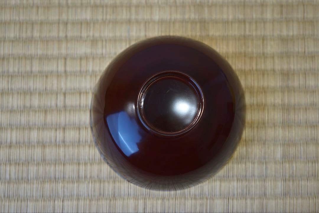 松に鶴・山水図蒔絵 溜塗 吸物椀 2客/ 高級 木製漆器 祝儀 茶懐石