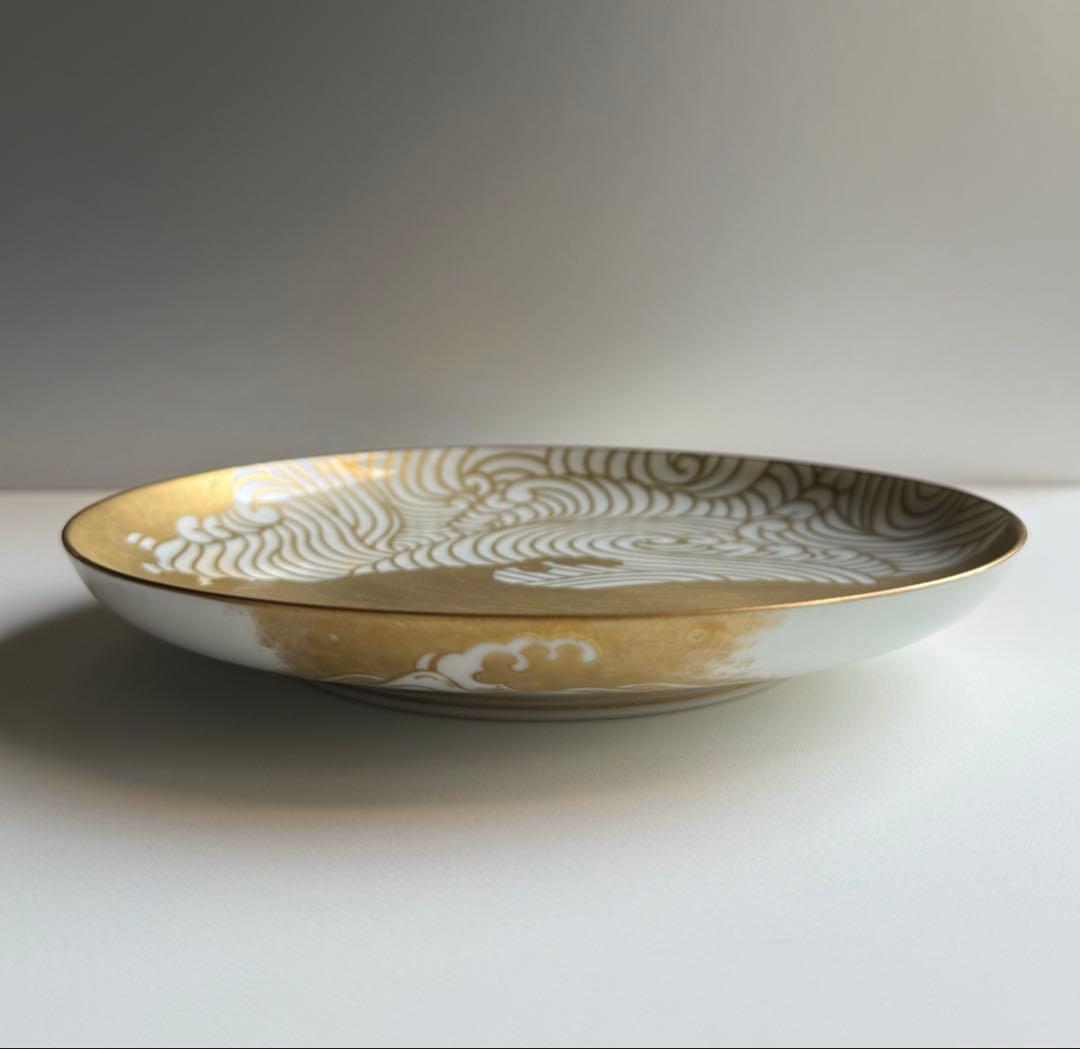【東哉】京焼・清水焼　皿　波濤