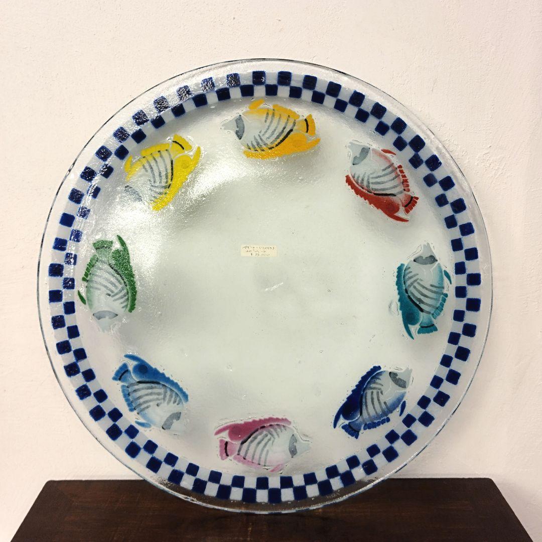 【Peggy Karr】USA  作家  ガラスプレート  大作  サインあり