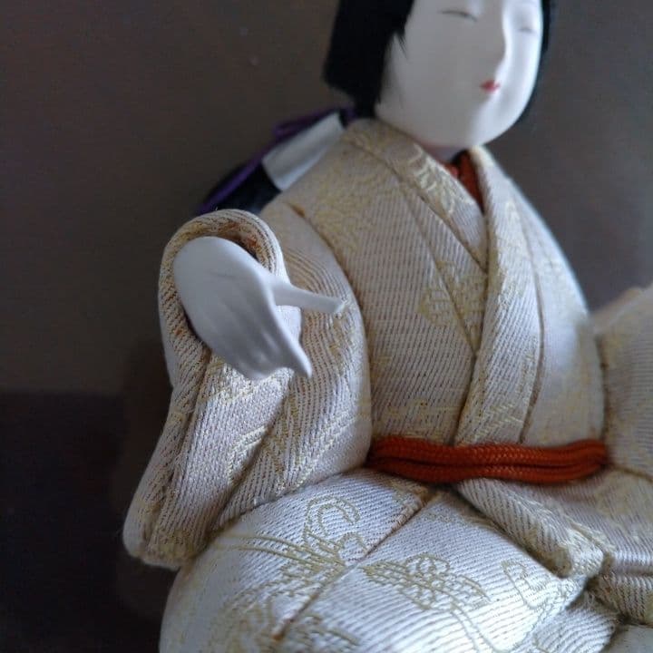 木目込み人形「三味線・女性」籠村美術織物作製⭐︎伝統工芸品
