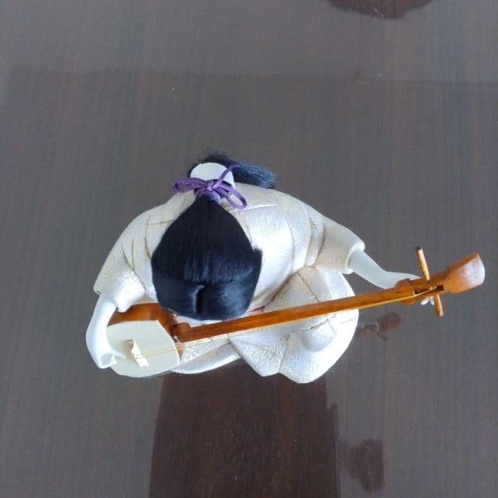 木目込み人形「三味線・女性」籠村美術織物作製⭐︎伝統工芸品