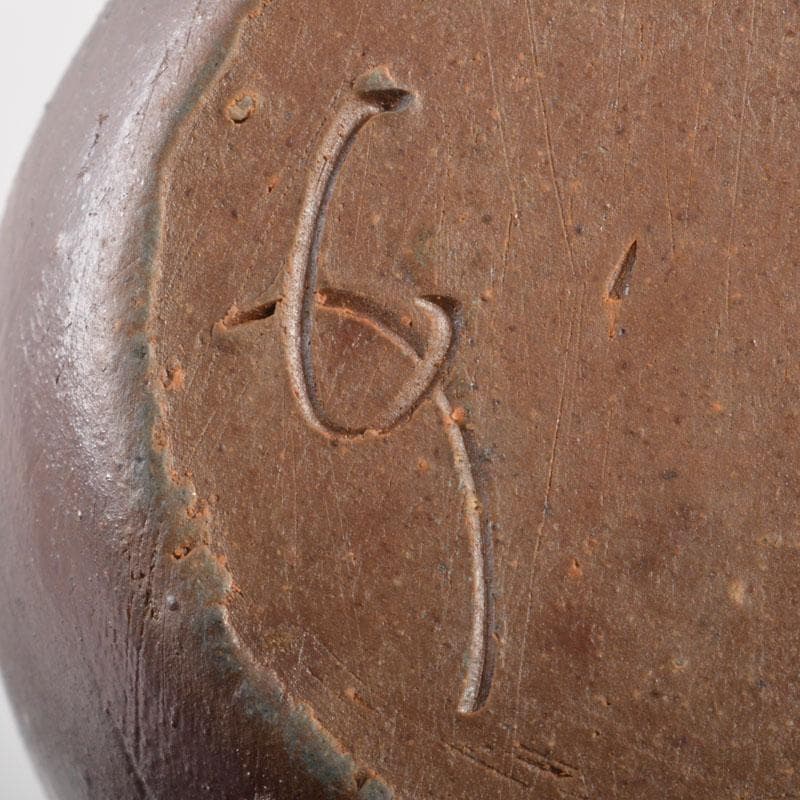 茶道具　備前焼　猪俣政昭作　茶入　仕覆付　共箱　V　6523