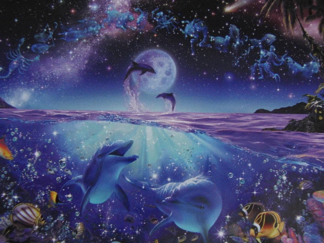 クリスチャン・ラッセン、【ウィッシュオンアスター】、希少な額装用画集より