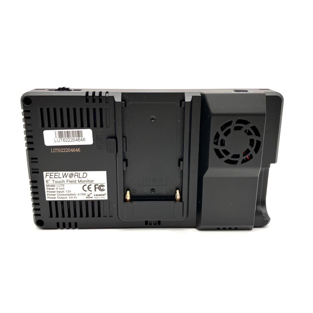 【美品】Feelworld LUT6 カメラ用４Kモニター６インチ ➕バッテリー