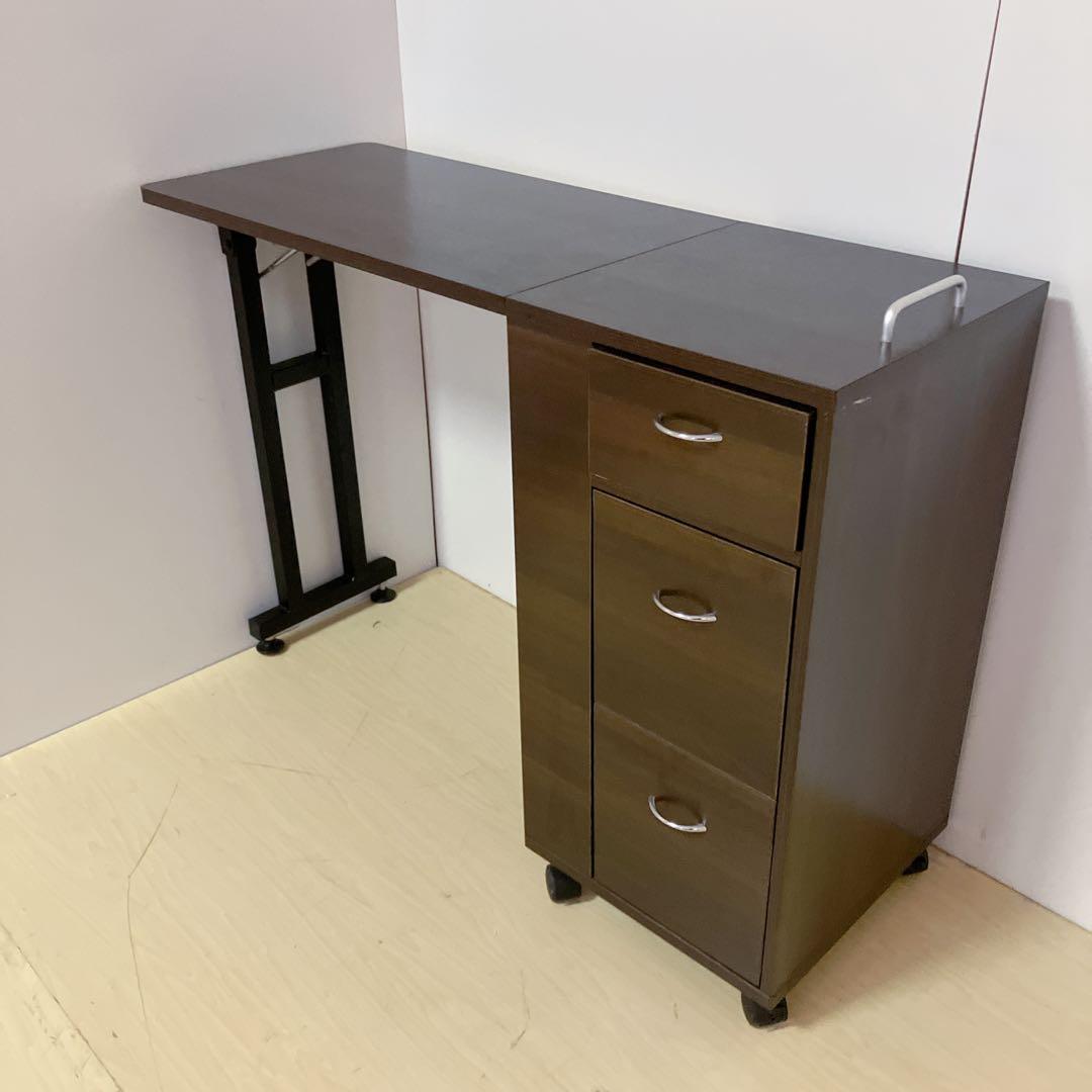 ETBELLA 折りたたみ ネイルテーブル　キャスター付き　バタフライテーブル