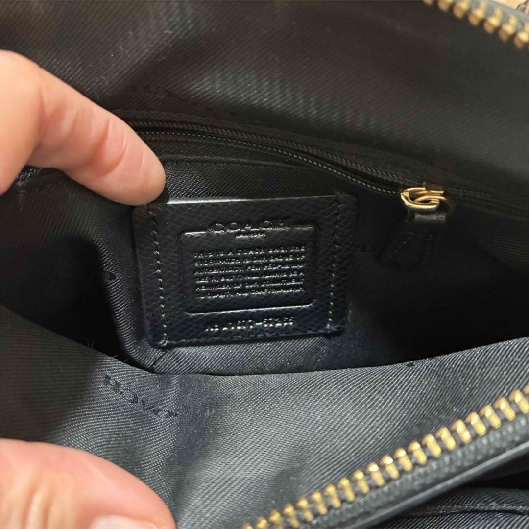 COACH（コーチ）2WAYハンドバッグ ショルダーバッグ 斜掛け レザー 黒