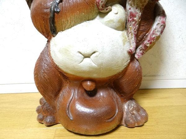 アンティーク 信楽焼 狸 蛸 タコ 置物 高さ62cm 縁起物 商売繁盛 年代物