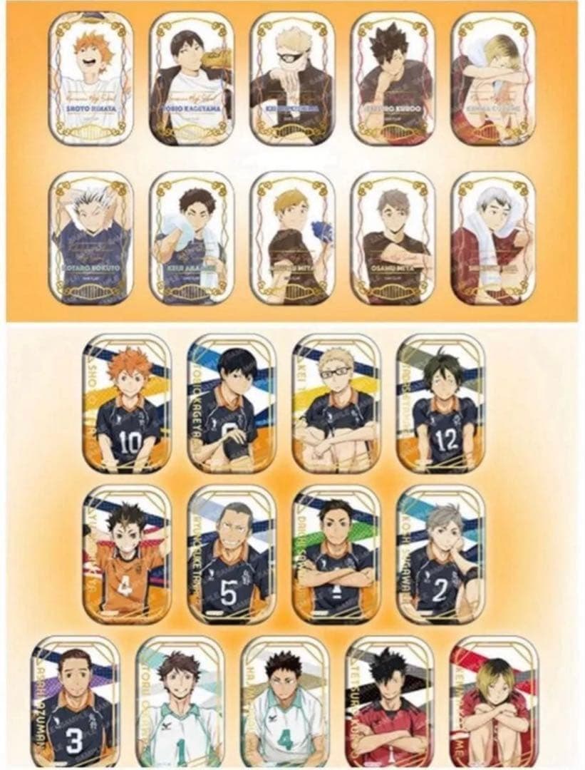 ハイキュー スクエア缶バッジ クールダウン おすわり セット