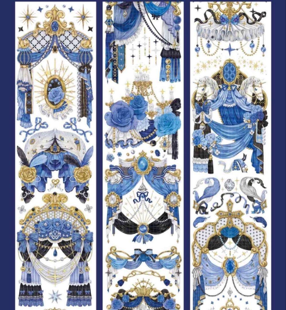 巻売 587★ 海外 マスキングテープ マステ PET 装飾 花 虹光