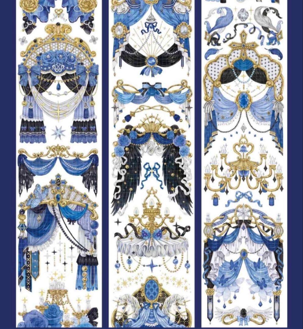 巻売 587★ 海外 マスキングテープ マステ PET 装飾 花 虹光