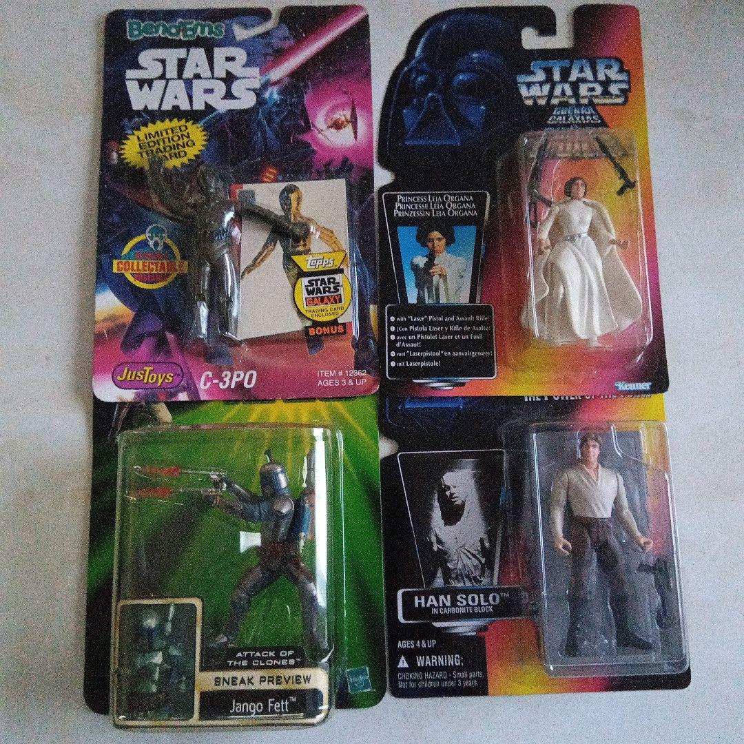 90S スターウォーズ フィギュア C-3PO レイア ハンソロ