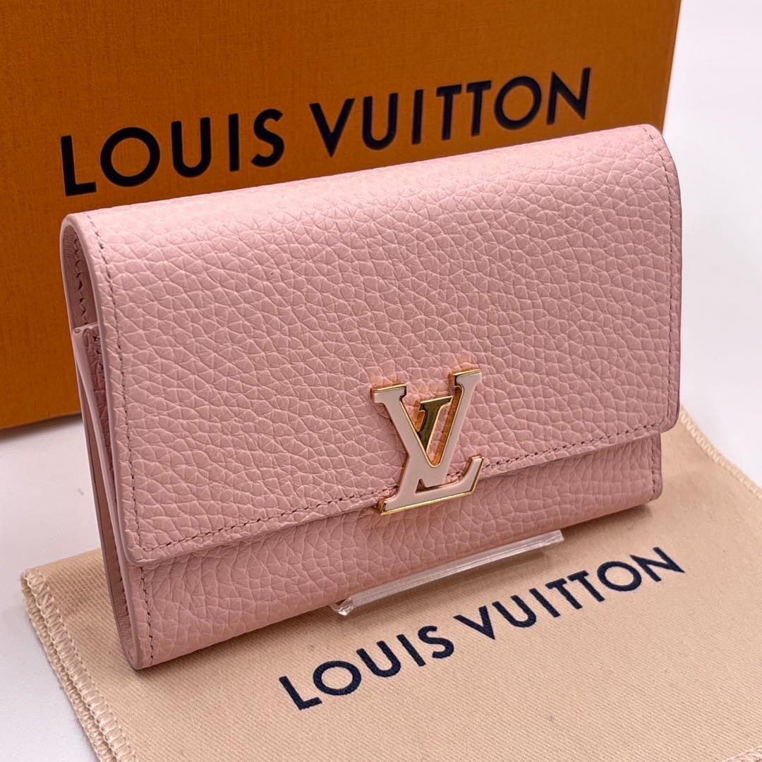 未使用級 ルイヴィトン ポルトフォイユカプシーヌ ローズジャスミン M82361