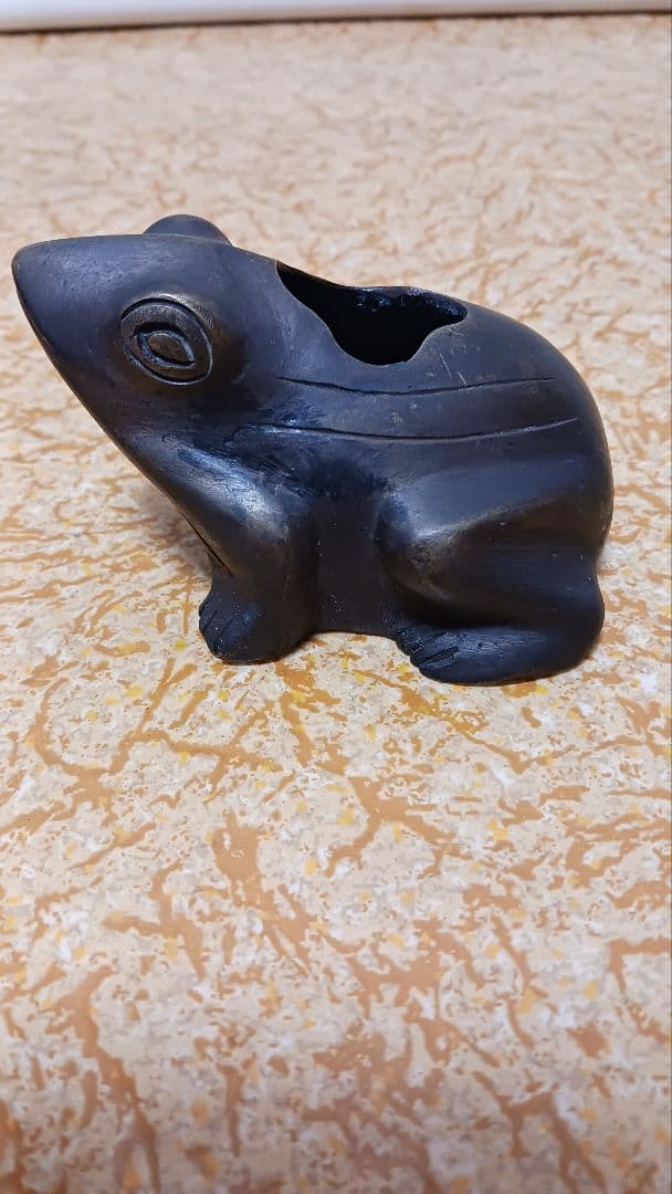 時代物　蝋型　鋳銅　水滴　蛙　かえる　カエル　銅製　書道具