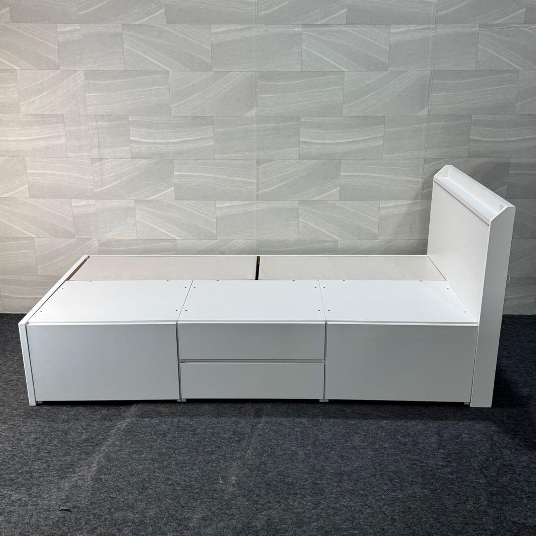 ニトリ シングル ベッドフレーム ジオチェスト 収納 格安 d3847