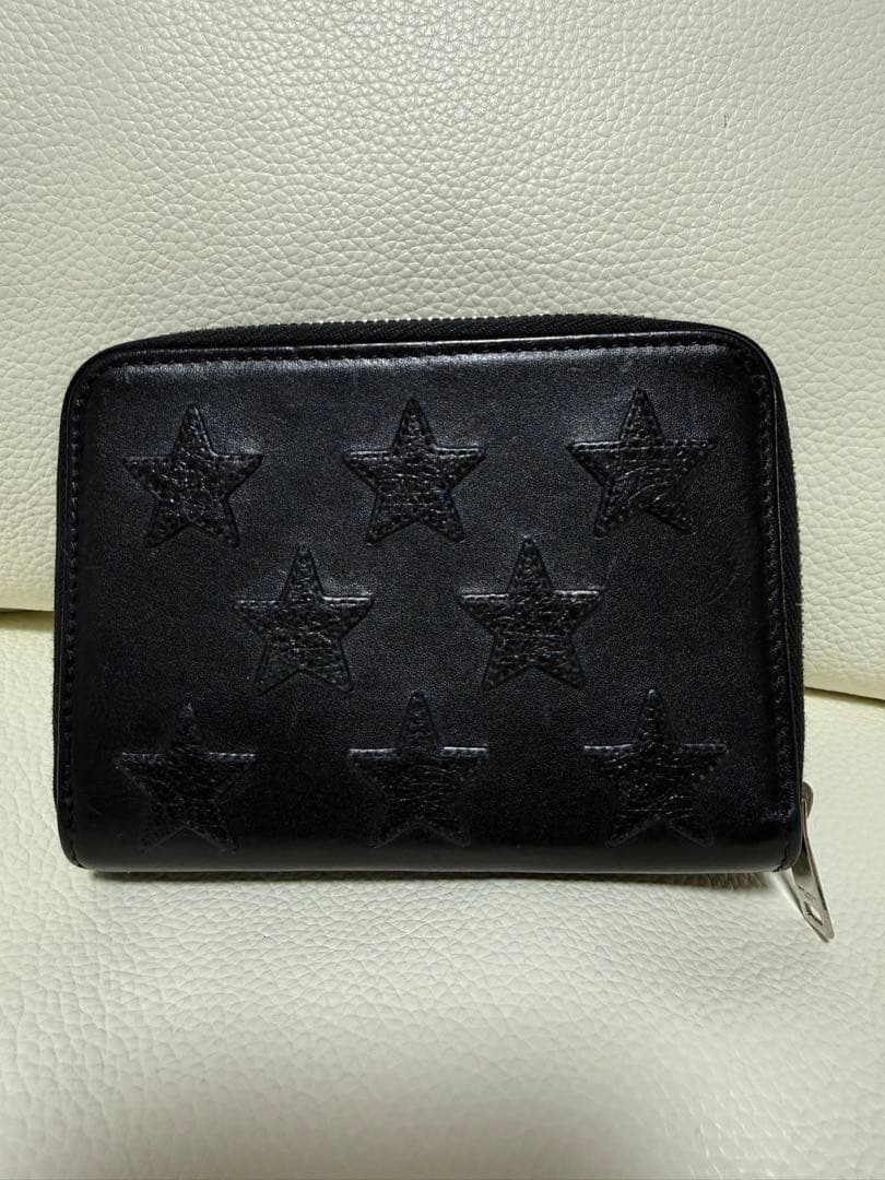 【希少/クリーニング済み】SAINT LAURENT 星柄 二つ折り財布