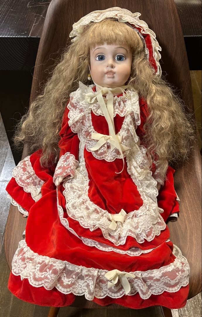 ★美品★ビスクドール　フランス製　アンティークドール アオイドール