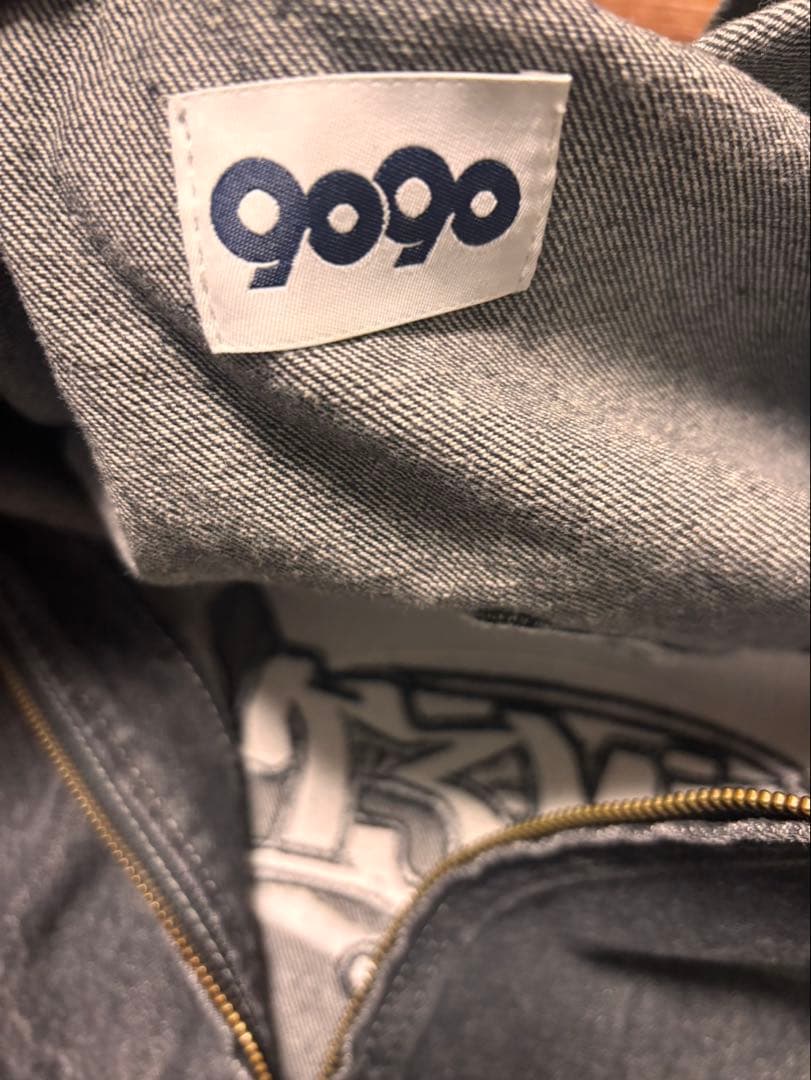 s*.様 King Logo デニムフーディー パーカー ヴィンテージ風 オーバ