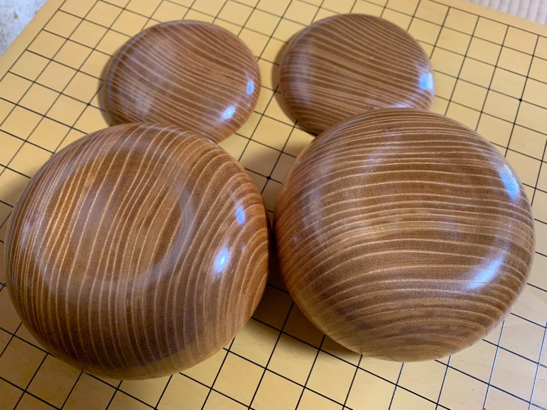 【国産】特大　欅　碁笥