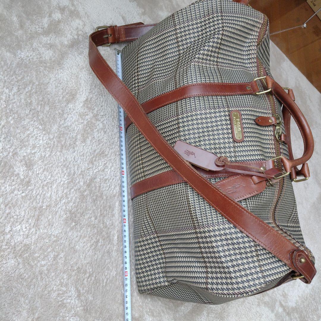 USA製 ポロラルフローレン ボストンバッグ 2way 千鳥格子柄 PVC