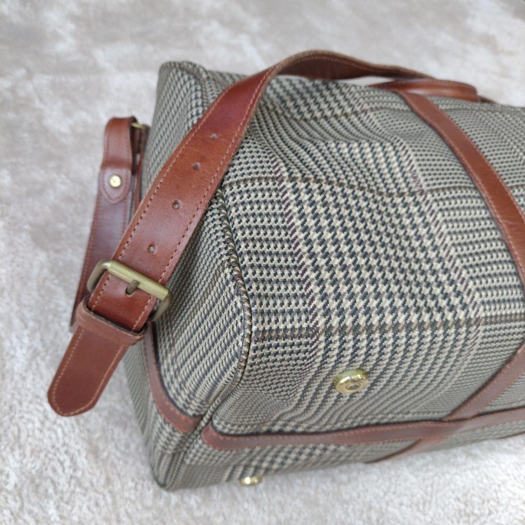 USA製 ポロラルフローレン ボストンバッグ 2way 千鳥格子柄 PVC