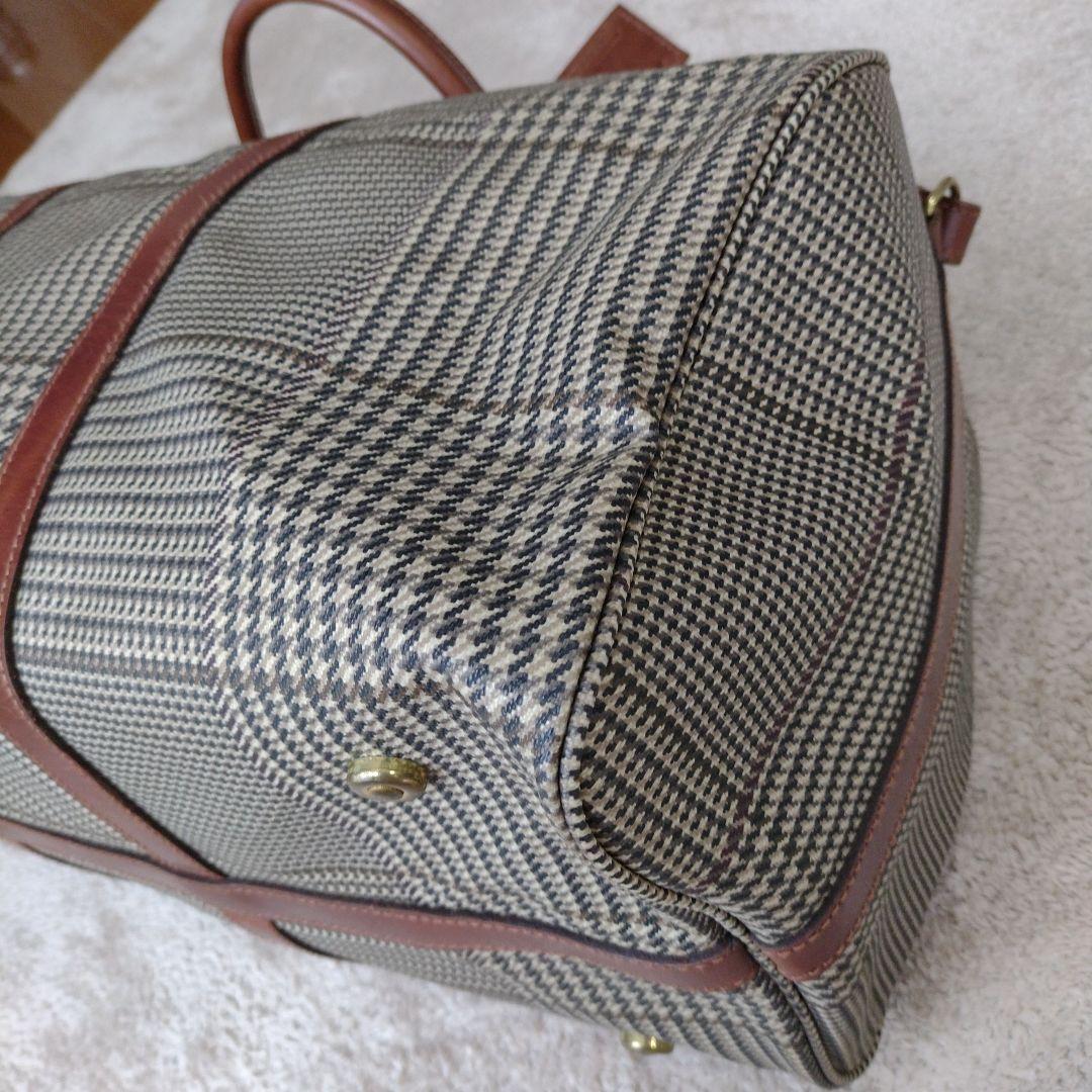 USA製 ポロラルフローレン ボストンバッグ 2way 千鳥格子柄 PVC