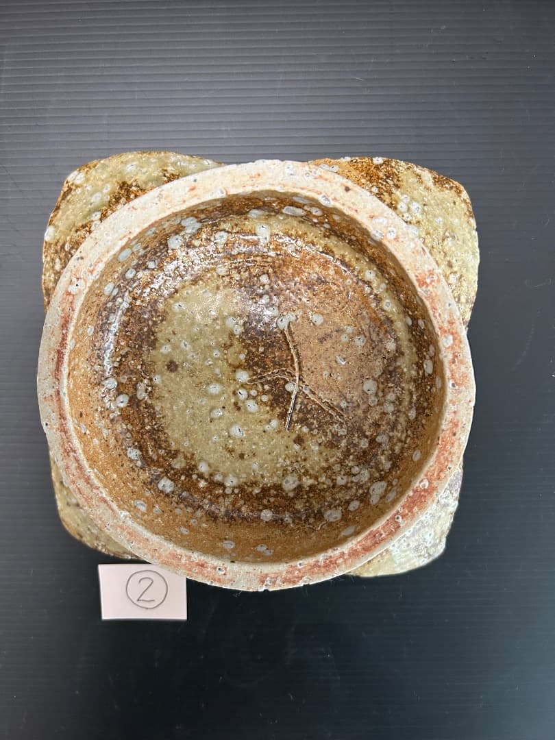 灰釉 平向付 ５枚組　(伊賀焼 高台皿)　蓮善隆 作