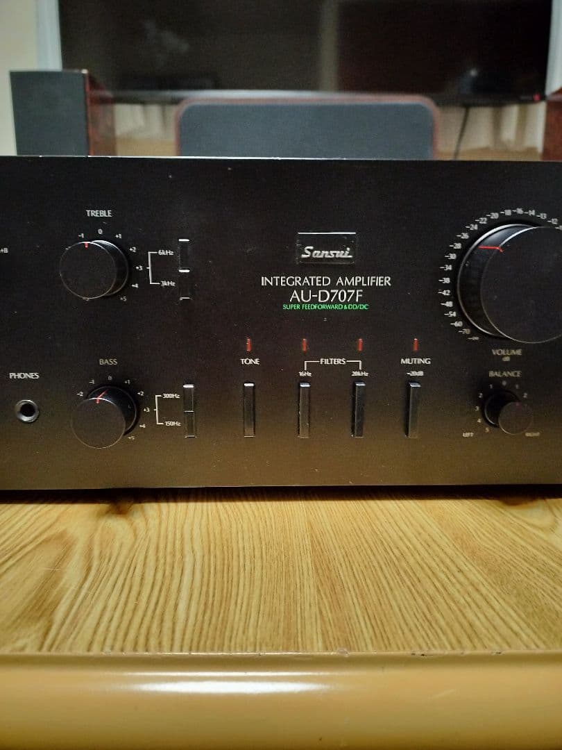 プリメインアンプ SANSUI AU-D707F 音出し確認済