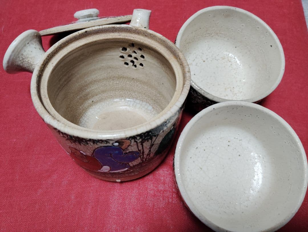 犬山焼　急須　湯呑み