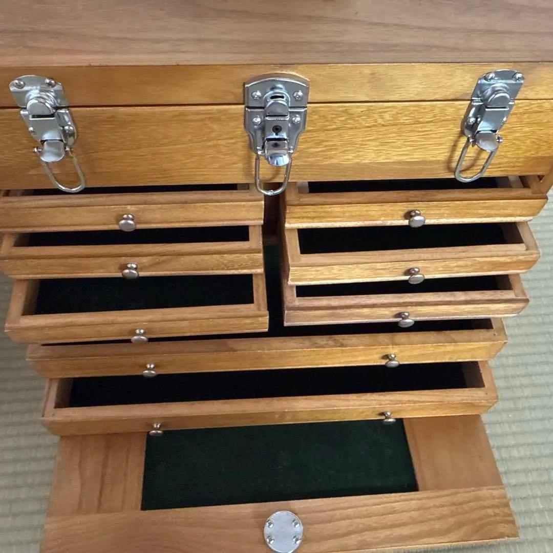 木製多段引き出しジュエリーボックス