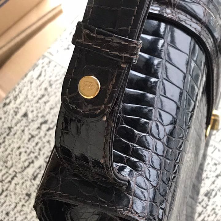 超限定8月7日20時迄‼️ハンドバッグITALIAミラノ製クロコダイルハンドバッグ
