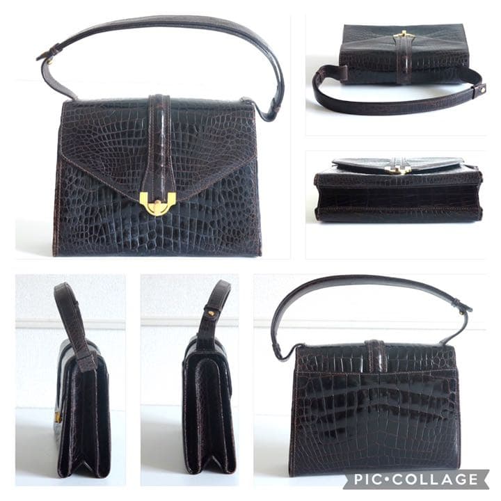 超限定8月7日20時迄‼️ハンドバッグITALIAミラノ製クロコダイルハンドバッグ