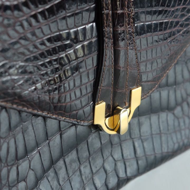 超限定8月7日20時迄‼️ハンドバッグITALIAミラノ製クロコダイルハンドバッグ
