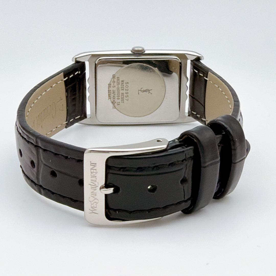 【希少】イヴサンローラン レクタンギュラー スクエア 青針 腕時計 ボーイズ