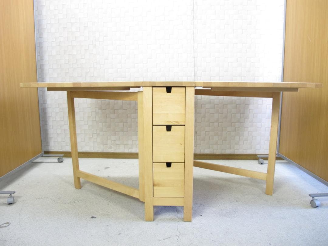 ■070101-268■IKEA/イケア■ノールデン■ゲートレッグテーブル■