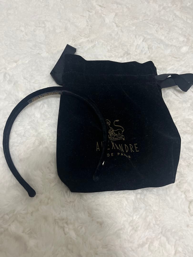 Alexandre de Paris ベロア　ブラック　カチューシャ