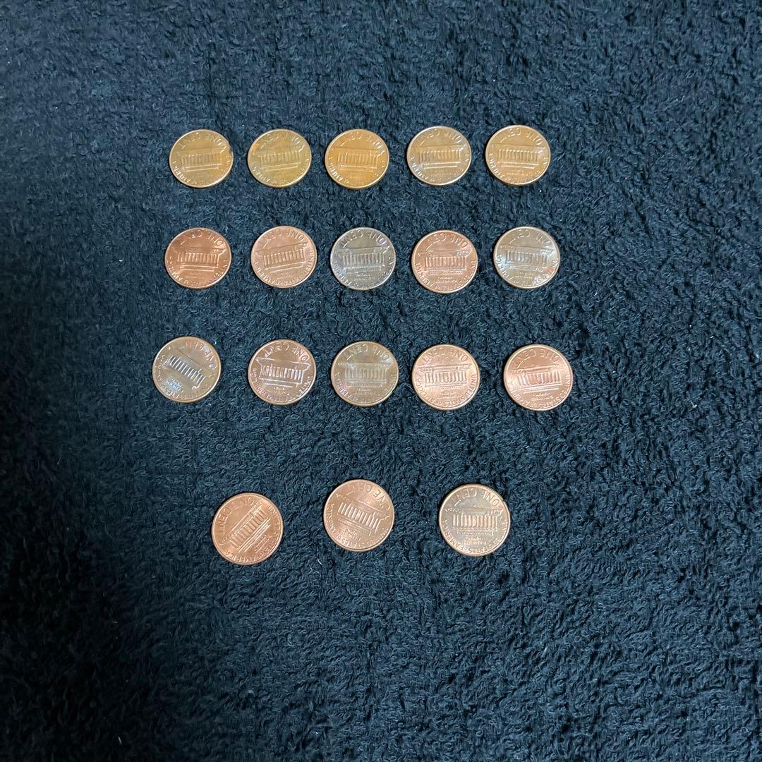 値下げアメリカ 硬貨リバティ1セント18枚セット