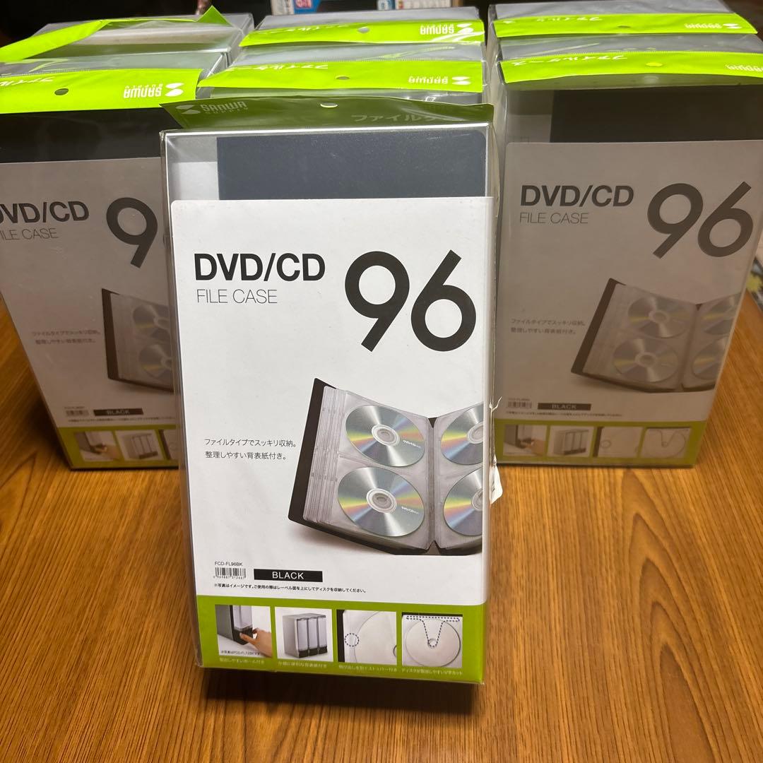 サンワサプライ ファイルケース DVD CD... 96枚収納　ブラック7ケース