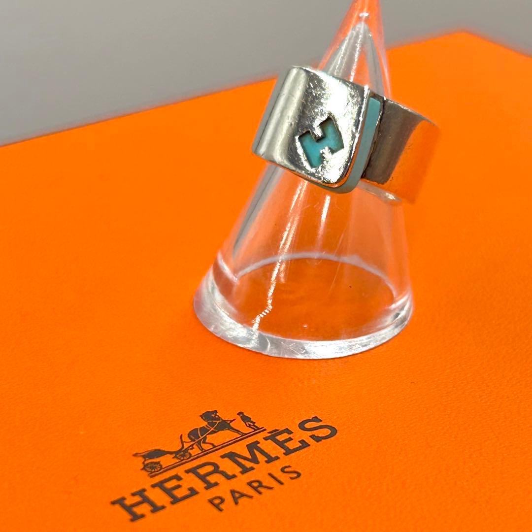 ❣️エルメス❣️HERMESキャンディリングSV925ライトブルー指輪【美品】