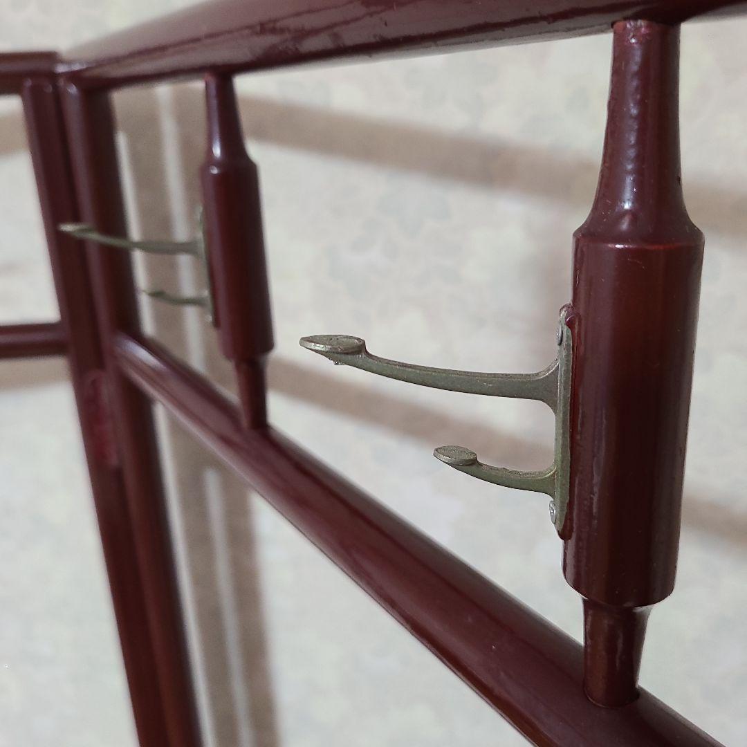 衣桁 着物掛け 衣紋掛け 折り畳み 鶴 インテリア レトロ　アンティーク中古品