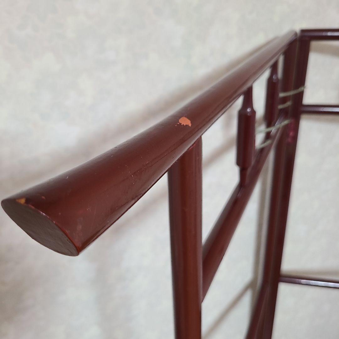 衣桁 着物掛け 衣紋掛け 折り畳み 鶴 インテリア レトロ　アンティーク中古品