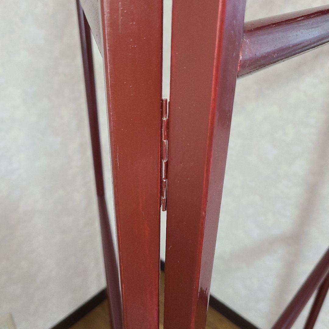 衣桁 着物掛け 衣紋掛け 折り畳み 鶴 インテリア レトロ　アンティーク中古品