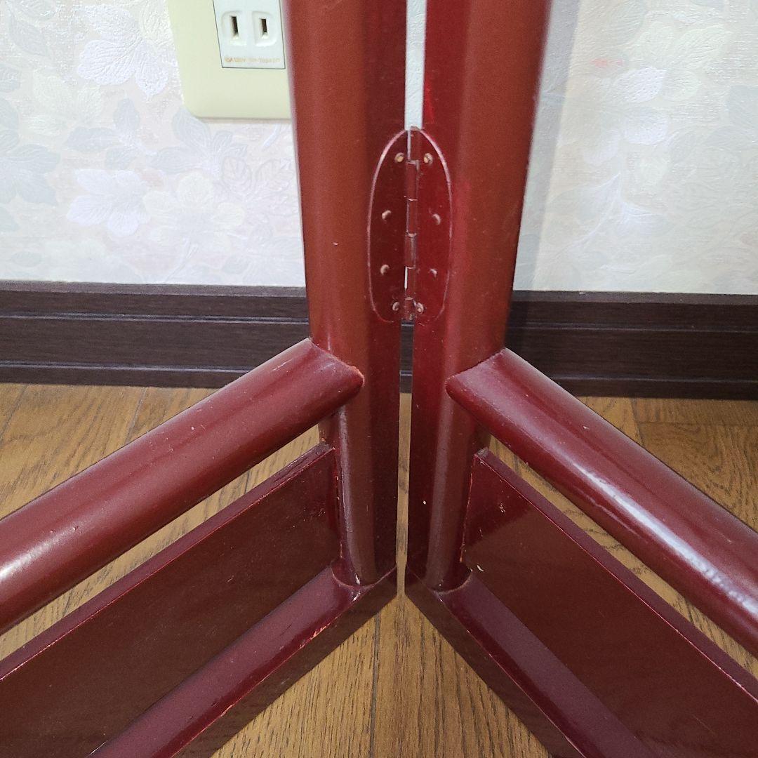 衣桁 着物掛け 衣紋掛け 折り畳み 鶴 インテリア レトロ　アンティーク中古品