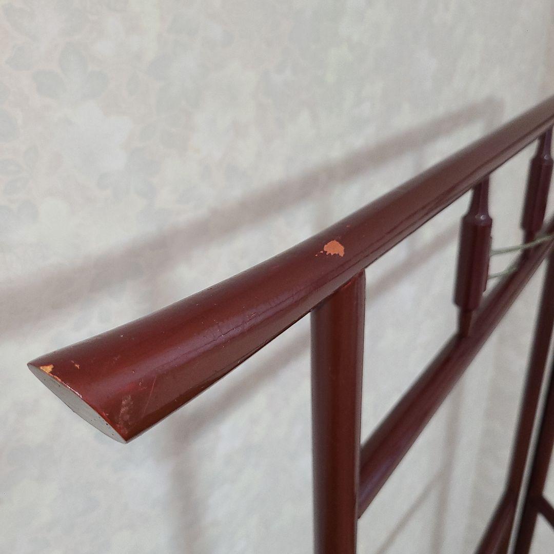 衣桁 着物掛け 衣紋掛け 折り畳み 鶴 インテリア レトロ　アンティーク中古品