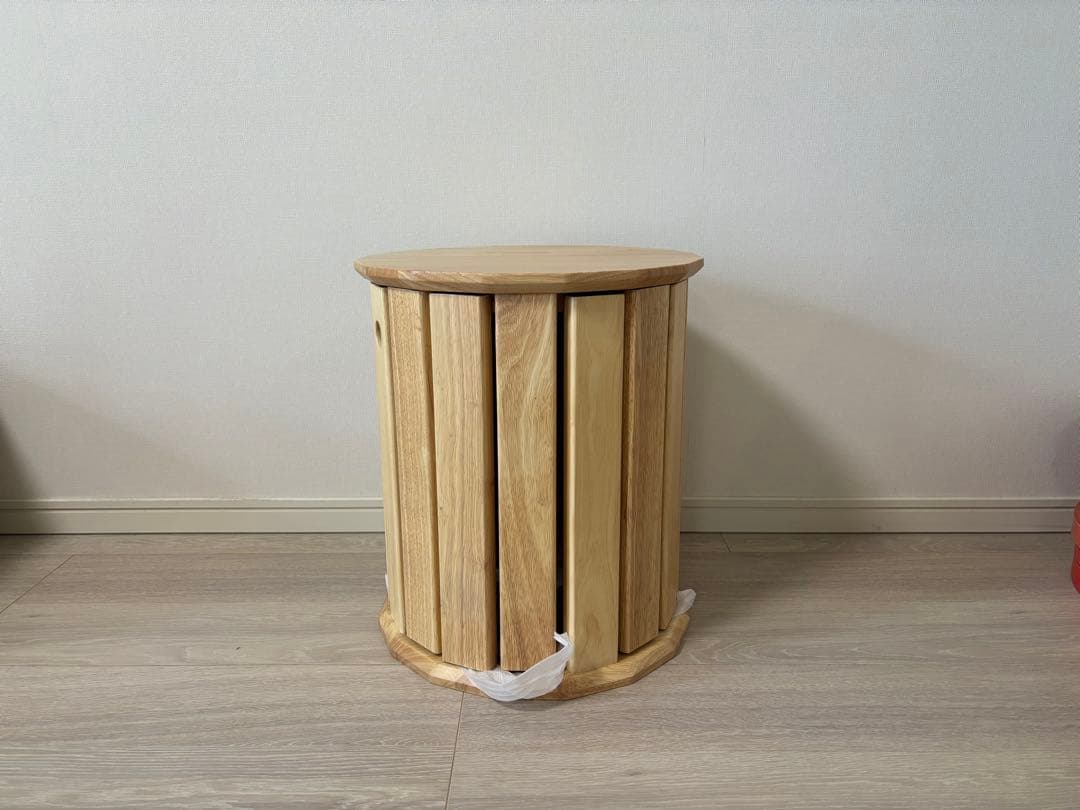 【未使用品】天然木 サイドテーブル スツール 4脚 セット