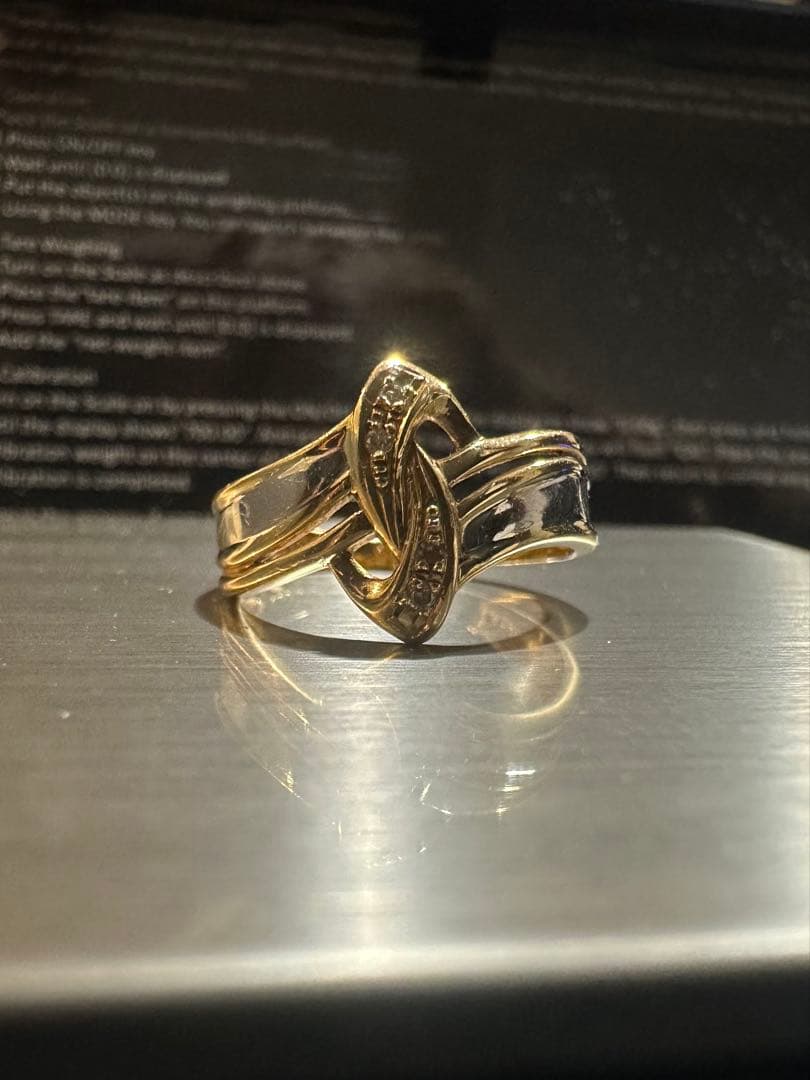 も*ん様 K18 Pt900コンビリング 10号